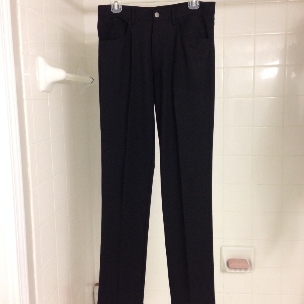 Prada Black Wool Dress Jeans EU 46
